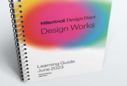 Close up of the cover of MillerKnoll Design Days Learning Guide